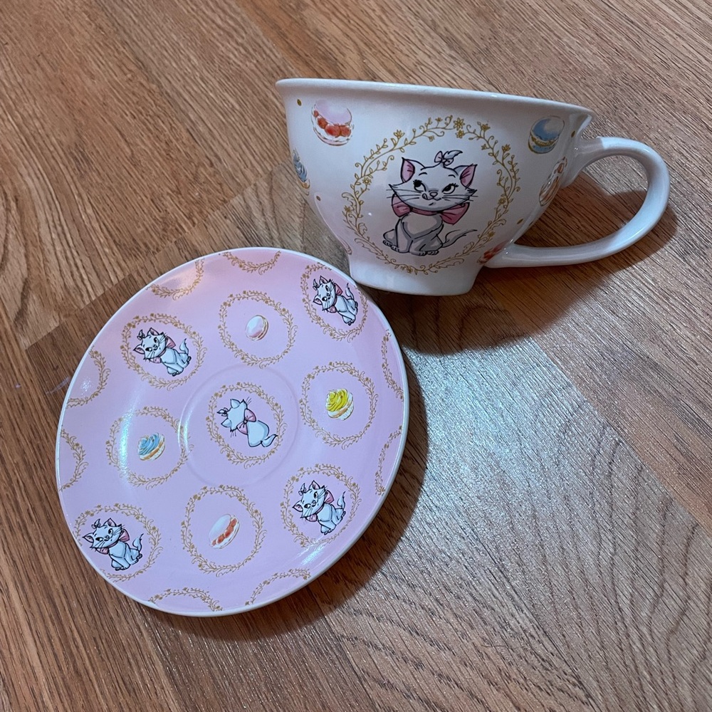 Marie Aristocats Disney Teacup and Saucer